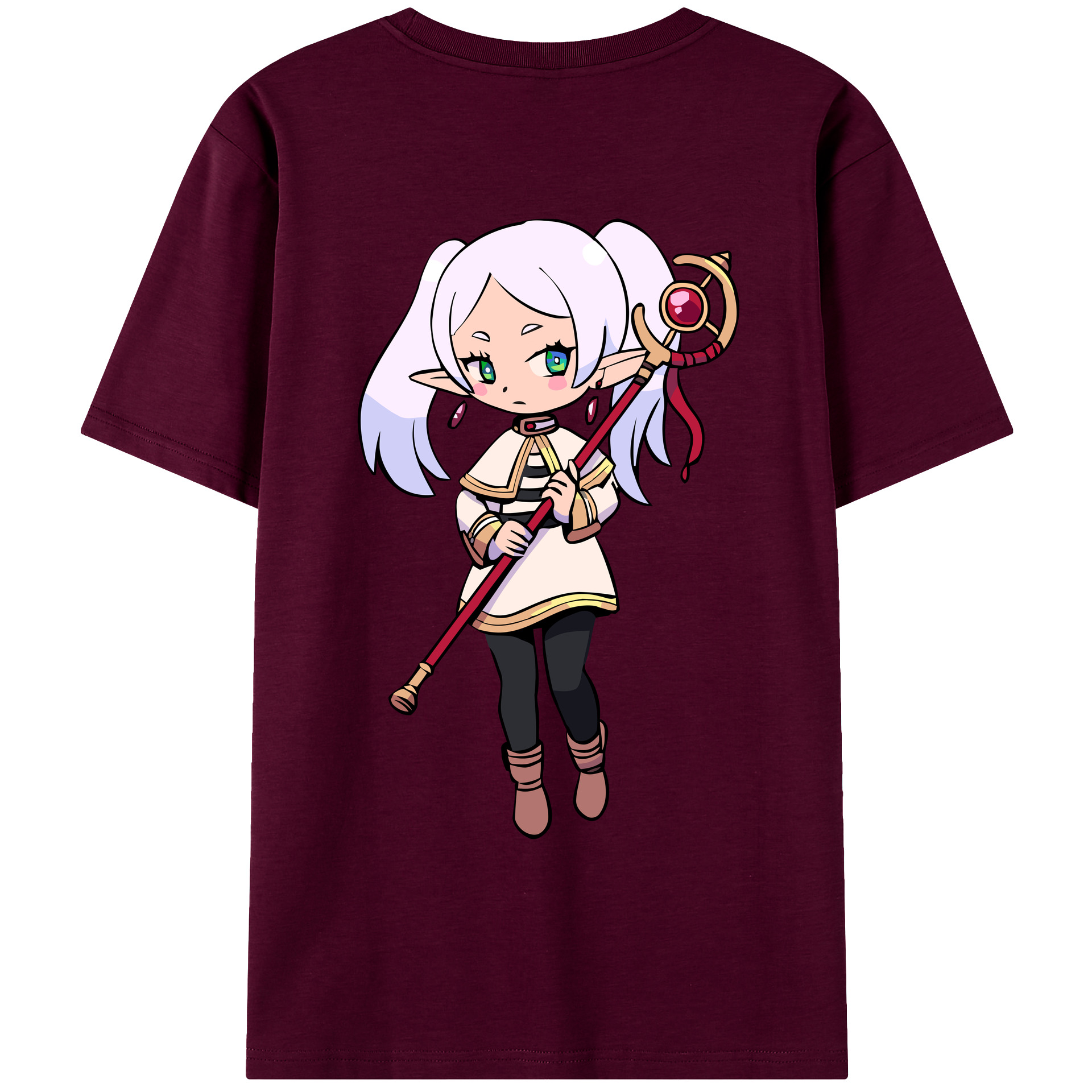 （画像用） 葬送のフリーレン Frieren レディース半袖Tシャツ(バックプリント)